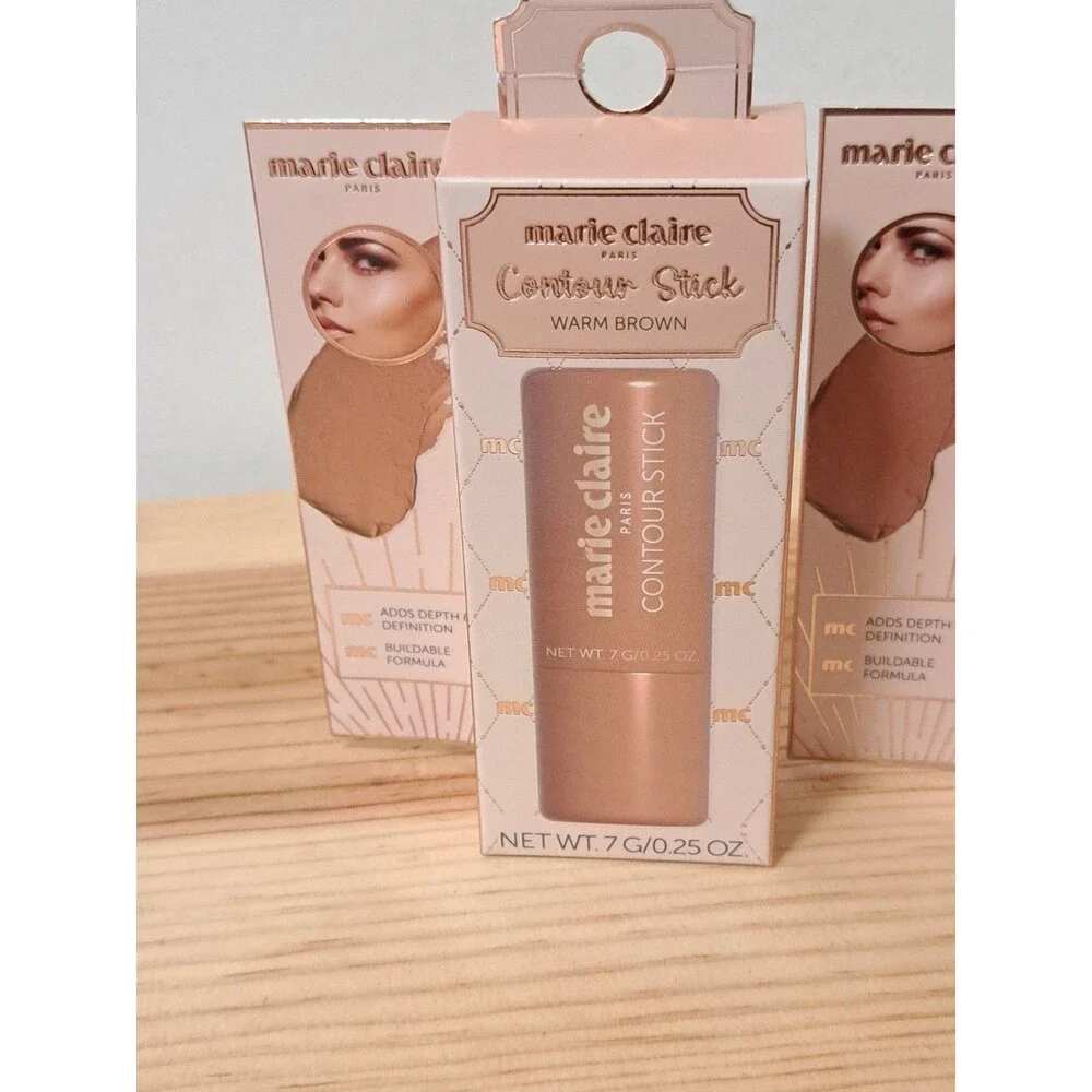 Marie Claire Contour Stick Warm Brown Bundle Of Two  .25 OZ. New In Box